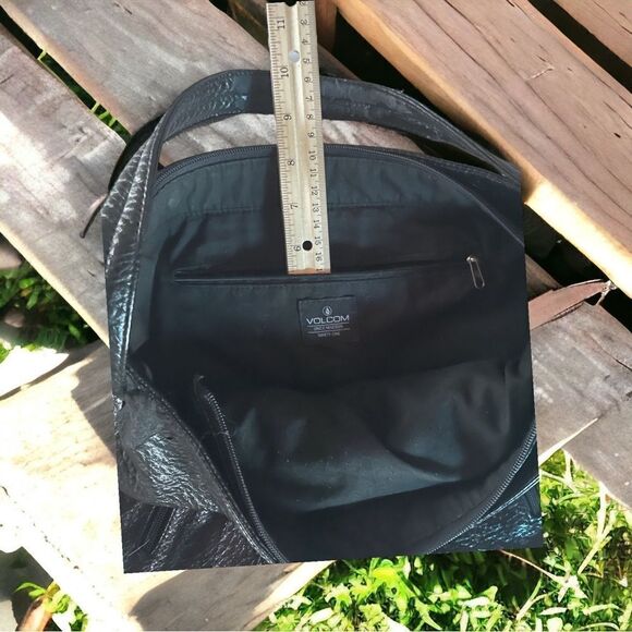 15% 3+ items l Volcom Bags l Black Leather l Purse, Bag l Single Handle l VGUC - Picture 9 of 13